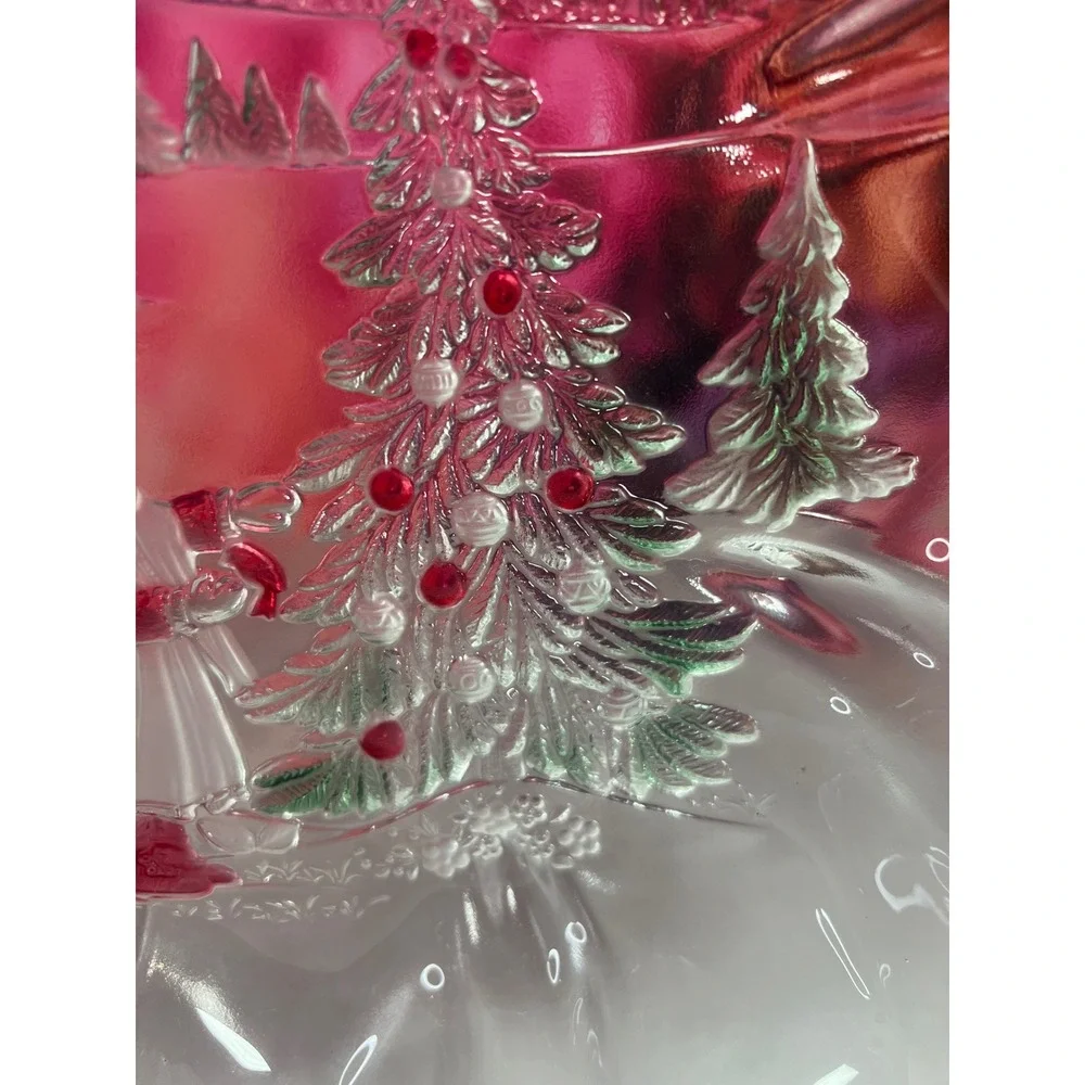 Vintage 1990 Mikasa Christmas Glass Bowl 14.5